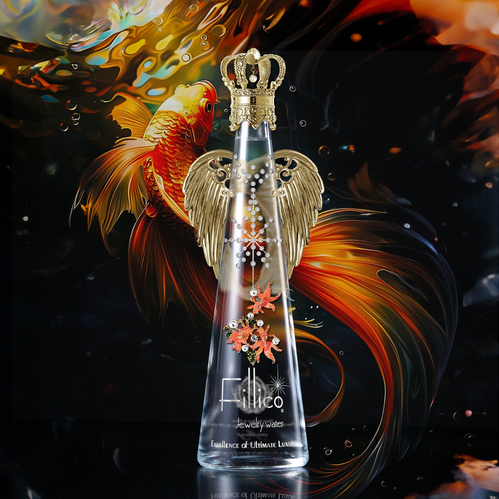 花瓶の花　金根　シルクスクリーン　限定品 Amazon｜Kertari K9 クリスタル ガラス 蓮の花 金属のハスの葉